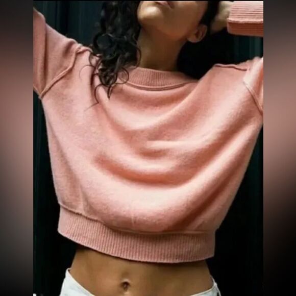 NEW Free People Kora cashmere crewneck sweater - Picture 3 of 3